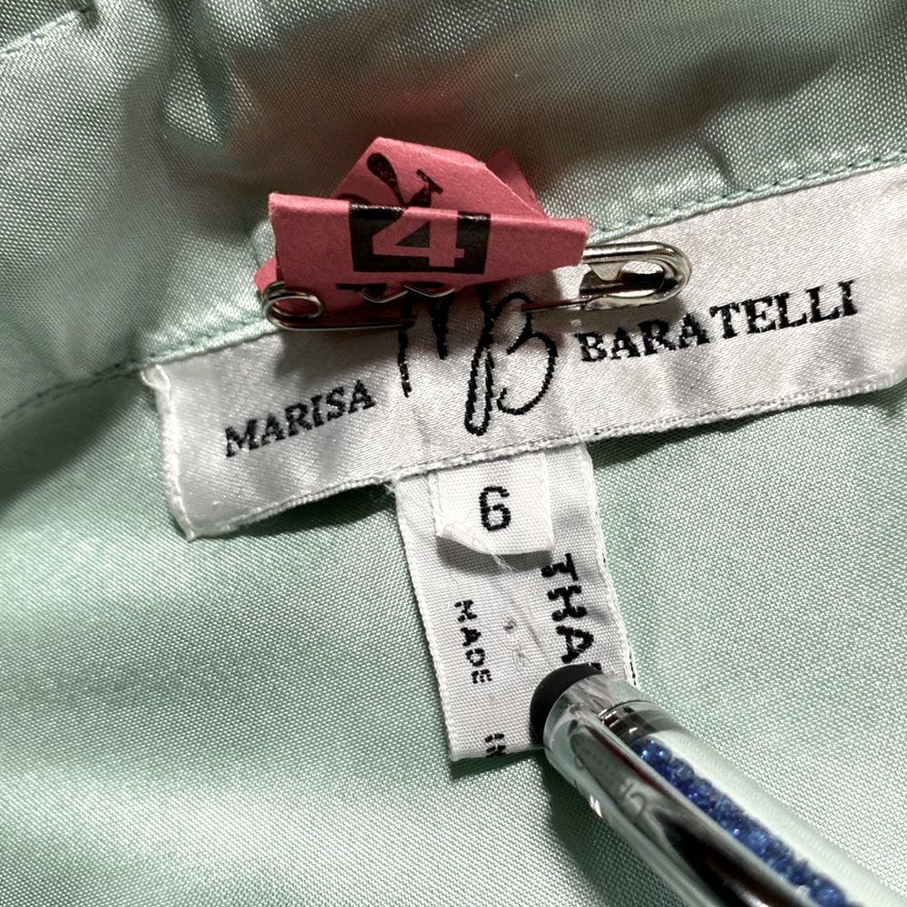 Vintage Marisa Baratelli Thai Silk Beaded Wrap Blouse Maxi Skirt Set Mint Size 6 - Picture 12 of 15